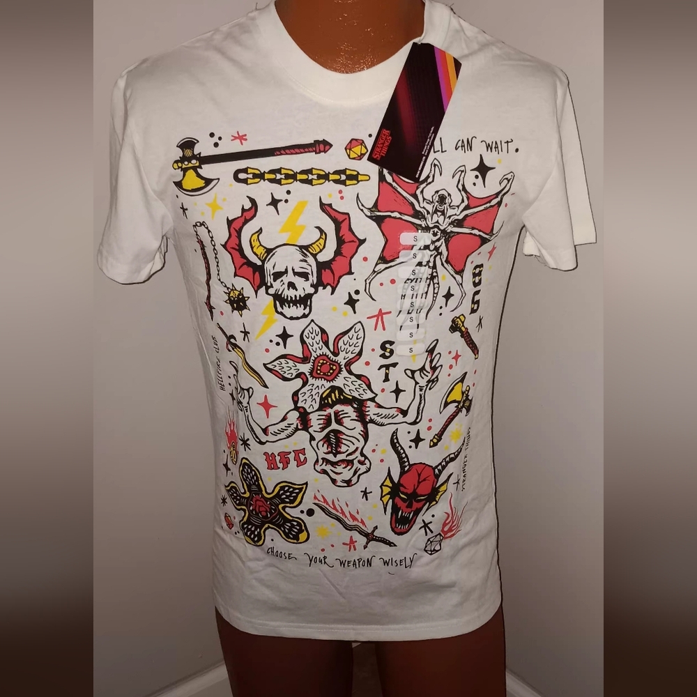 Stranger Things Graphic White T-Shirt